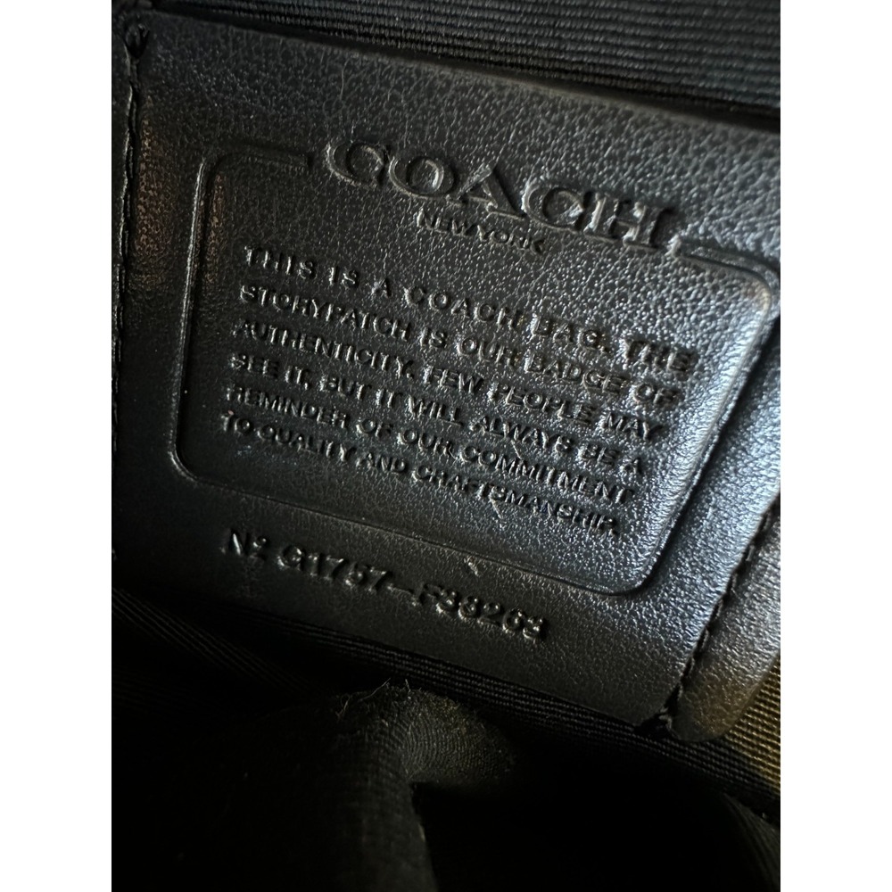 Coach Mini Charlie Backpack Black Pebbled Leather Bag Gold Hardware F38263 - Picture 10 of 16